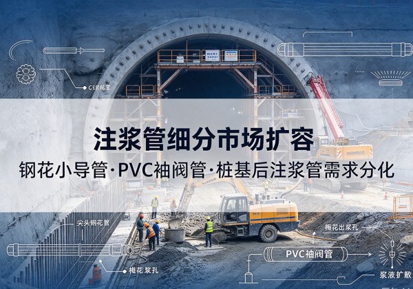 同德注浆管细分市场扩容，隧道钢花小导管、PVC 袖阀管、桩基后注浆管需求分化